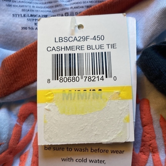 Lucky size medium NWT 💯 cotton t shirt tie die blue excellent condition - Picture 4 of 4